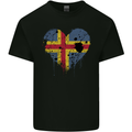 Love Flag Aland Football Kids T-Shirt Childrens Black