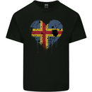 Love Flag Aland Football Kids T-Shirt Childrens Black