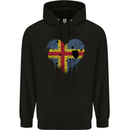 Love Flag Aland Football Mens 80% Cotton Hoodie Black