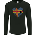 Love Flag Aland Football Mens Long Sleeve T-Shirt Black