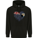 Love Flag Anguilla Football Childrens Kids Hoodie Black