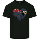 Love Flag Anguilla Football Mens Cotton T-Shirt Tee Top Black