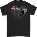 Love Flag Anguilla Football Mens Gildan Cotton T-Shirt Black