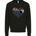 Love Flag Anguilla Football Mens Sweatshirt Jumper Black