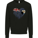 Love Flag Anguilla Football Mens Sweatshirt Jumper Black