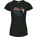 Love Flag Anguilla Football Womens Petite Cut T-Shirt Black