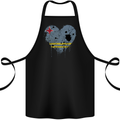 Love Flag Aruba Football Cotton Apron 100% Organic Black