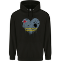 Love Flag Aruba Football Mens 80% Cotton Hoodie Black