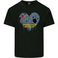 Love Flag Aruba Football Mens Cotton T-Shirt Tee Top Black