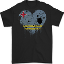 Love Flag Aruba Football Mens Gildan Cotton T-Shirt Black