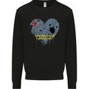 Love Flag Aruba Football Mens Sweatshirt Jumper Black