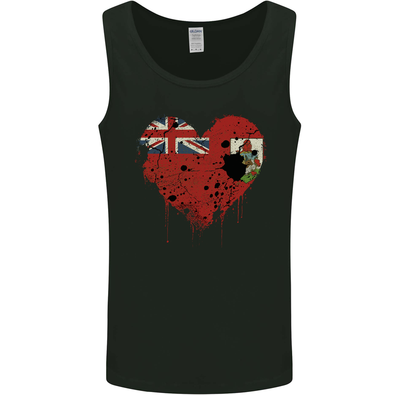 Love Flag Bermuda Football Mens Vest Tank Top Black