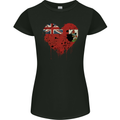 Love Flag Bermuda Football Womens Petite Cut T-Shirt Black