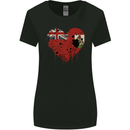 Love Flag Bermuda Football Womens Wider Cut T-Shirt Black