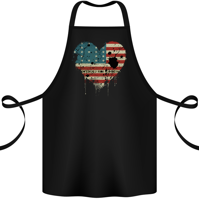 Love Flag Bikini Atoll Football Cotton Apron 100% Organic Black