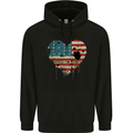 Love Flag Bikini Atoll Football Mens 80% Cotton Hoodie Black