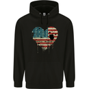 Love Flag Bikini Atoll Football Mens 80% Cotton Hoodie Black