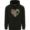 Love Flag British Indian Ocean Territory Childrens Kids Hoodie Black