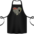 Love Flag British Indian Ocean Territory Cotton Apron 100% Organic Black