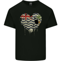 Love Flag British Indian Ocean Territory Kids T-Shirt Childrens Black