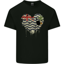 Love Flag British Indian Ocean Territory Mens Cotton T-Shirt Tee Top Black