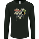 Love Flag British Indian Ocean Territory Mens Long Sleeve T-Shirt Black