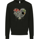 Love Flag British Indian Ocean Territory Mens Sweatshirt Jumper Black