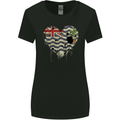Love Flag British Indian Ocean Territory Womens Wider Cut T-Shirt Black