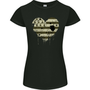 Love Flag Brittany Football Womens Petite Cut T-Shirt Black