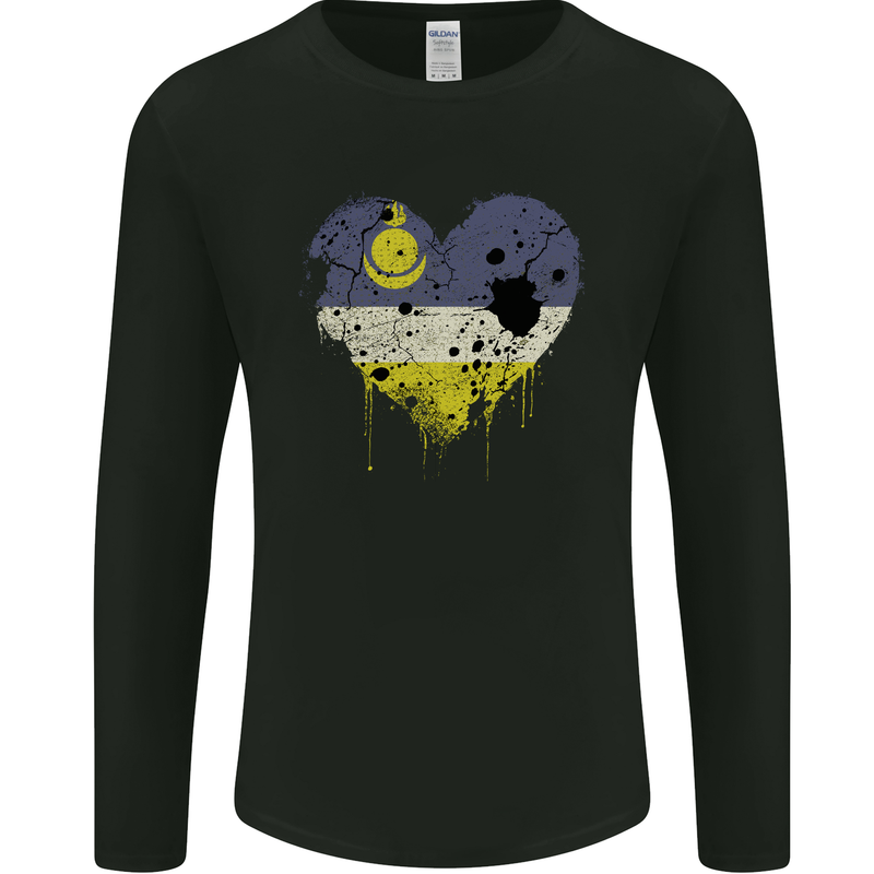 Love Flag Buryatia Football Mens Long Sleeve T-Shirt Black