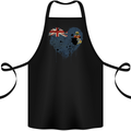 Love Flag Cayman Islands Football Cotton Apron 100% Organic Black