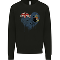 Love Flag Cayman Islands Football Mens Sweatshirt Jumper Black