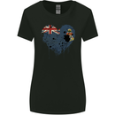 Love Flag Cayman Islands Football Womens Wider Cut T-Shirt Black