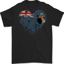Love Flag Cayment Islands Football Mens Gildan Cotton T-Shirt Black