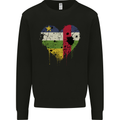 Love Flag Central African Republic Football Mens Sweatshirt Jumper Black