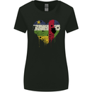 Love Flag Central African Republic Football Womens Wider Cut T-Shirt Black