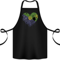 Love Flag Christmas Islands Football Cotton Apron 100% Organic Black