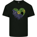 Love Flag Christmas Islands Football Mens Cotton T-Shirt Tee Top Black