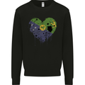 Love Flag Christmas Islands Football Mens Sweatshirt Jumper Black