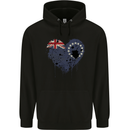Love Flag Cook Islands Football Childrens Kids Hoodie Black