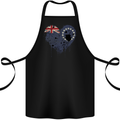 Love Flag Cook Islands Football Cotton Apron 100% Organic Black