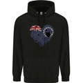 Love Flag Cook Islands Football Mens 80% Cotton Hoodie Black
