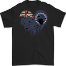 Love Flag Cook Islands Football Mens Gildan Cotton T-Shirt Black