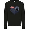 Love Flag Cook Islands Football Mens Sweatshirt Jumper Black