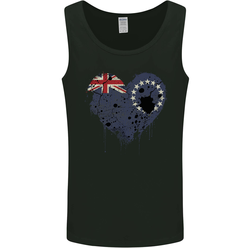 Love Flag Cook Islands Football Mens Vest Tank Top Black