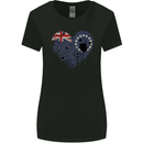 Love Flag Cook Islands Football Womens Wider Cut T-Shirt Black