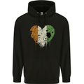 Love Flag Cote d' Ivoire Football Mens 80% Cotton Hoodie Black