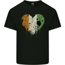 Love Flag Cote d' Ivoire Football Mens Cotton T-Shirt Tee Top Black