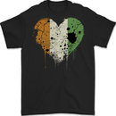 Love Flag Cote d' Ivoire Football Mens Gildan Cotton T-Shirt Black