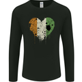 Love Flag Cote d' Ivoire Football Mens Long Sleeve T-Shirt Black